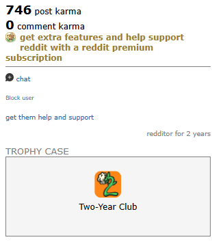 REDDIT ACCOUNT with 746 karma, Post KARMA 746 and Comment Karma 0, 2 years 10 months
